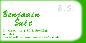 benjamin sult business card